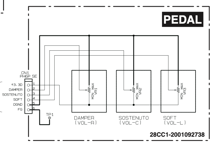 schéma électronique de la pédale